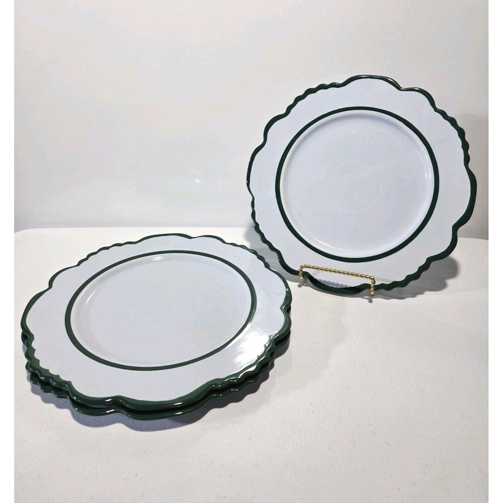 Anthropologie Set Of 3 Lyla Stoneware Dinner Plates 10.75"